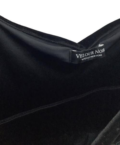 VELOUR NOIR by FOXEY NEWYORK（ベロア ノワール by フォクシー ニューヨーク）VELOUR NOIR by FOXEY NEWYORK (ベロア ノワール by フォクシー ニューヨーク) ベロアワンピース ブラック サイズ:42の古着・服飾アイテム