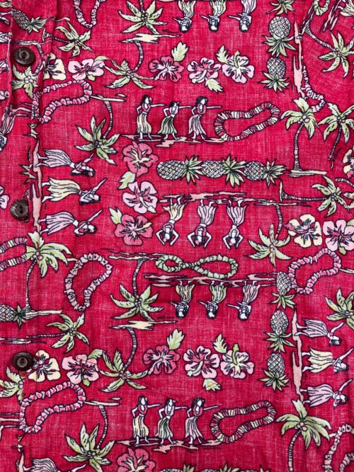 TWO PALMS（トゥーパームス）TWO PALMS (トゥーパームス) アロハシャツ レッド サイズ:不明の古着・服飾アイテム
