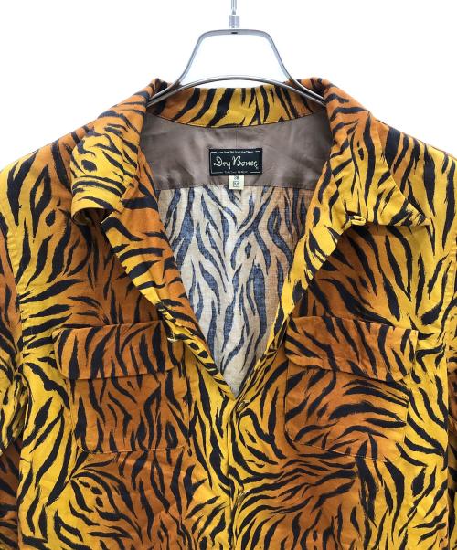 Dry Bones（ドライボーンズ）Dry Bones (ドライボーンズ) レオパード柄シャツ オレンジ×ブラック サイズ:38(M)の古着・服飾アイテム