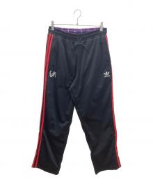 adidas×KORN（アディダス×コーン）の古着「リバーシブルトラックパンツ」｜ブラック×レッド×パープル