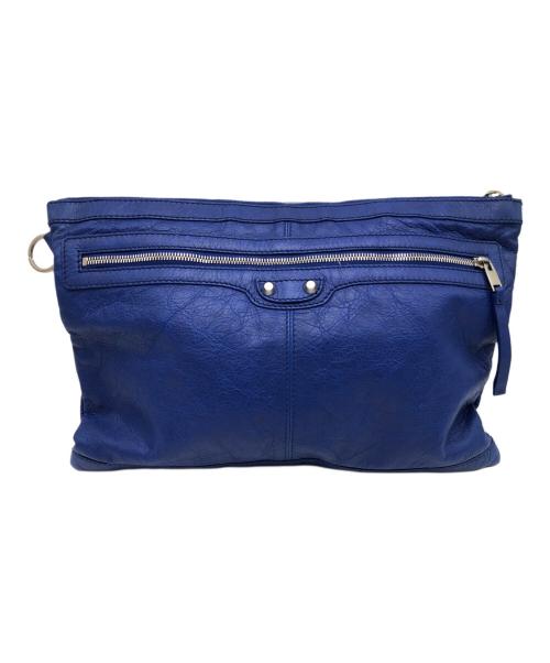 BALENCIAGA（バレンシアガ）BALENCIAGA (バレンシアガ) クラッチバッグ ブルーの古着・服飾アイテム