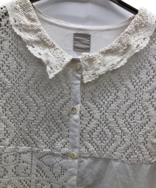 TSUHARU by samansa Mos2（ツハル バイ サマンサモスモス）TSUHARU by samansa Mos2 (ツハル バイ サマンサモスモス) シャツワンピース ホワイト サイズ:Freeの古着・服飾アイテム