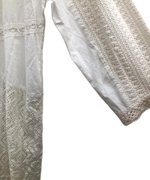 TSUHARU by samansa Mos2（ツハル バイ サマンサモスモス）TSUHARU by samansa Mos2 (ツハル バイ サマンサモスモス) シャツワンピース ホワイト サイズ:Freeの古着・服飾アイテム