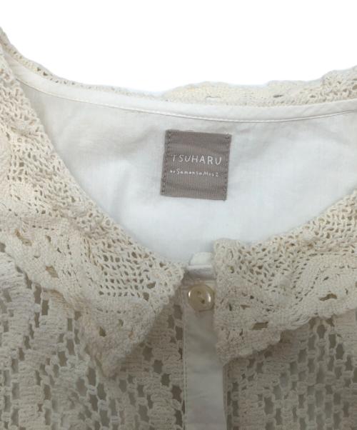 TSUHARU by samansa Mos2（ツハル バイ サマンサモスモス）TSUHARU by samansa Mos2 (ツハル バイ サマンサモスモス) シャツワンピース ホワイト サイズ:Freeの古着・服飾アイテム