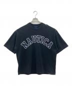 NAUTICAノーティカ）の古着「半袖刺繍スウェット」｜ブラック