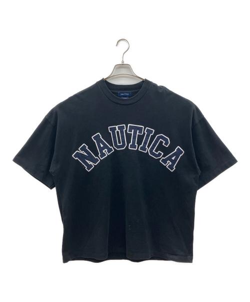 NAUTICA（ノーティカ）NAUTICA (ノーティカ) 半袖刺繍スウェット ブラック サイズ:XLの古着・服飾アイテム