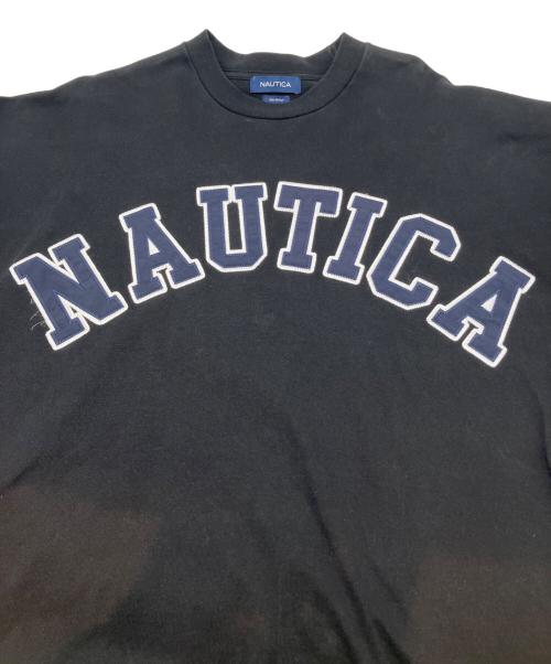 NAUTICA（ノーティカ）NAUTICA (ノーティカ) 半袖刺繍スウェット ブラック サイズ:XLの古着・服飾アイテム