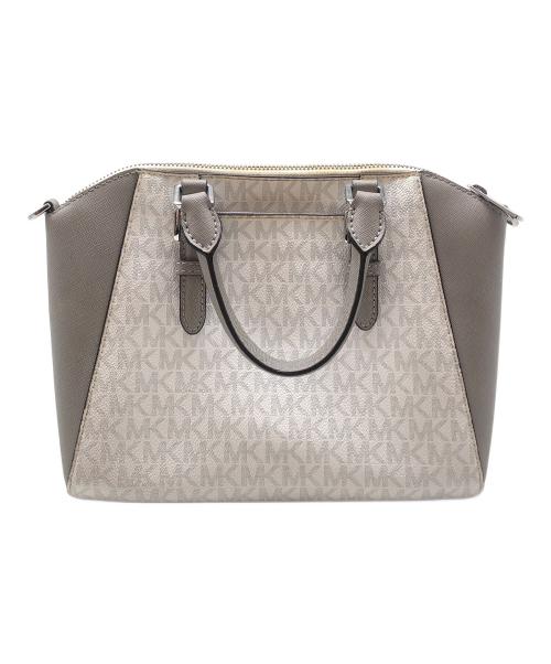 MICHAEL KORS（マイケル・コース）MICHAEL KORS (マイケルコース) 2WAYバッグ ホワイト×グレーの古着・服飾アイテム