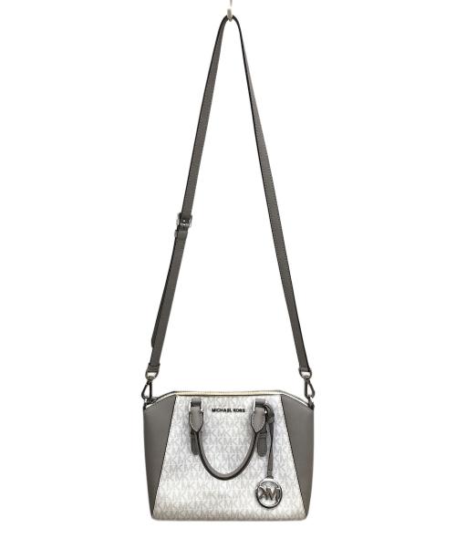 MICHAEL KORS（マイケル・コース）MICHAEL KORS (マイケルコース) 2WAYバッグ ホワイト×グレーの古着・服飾アイテム