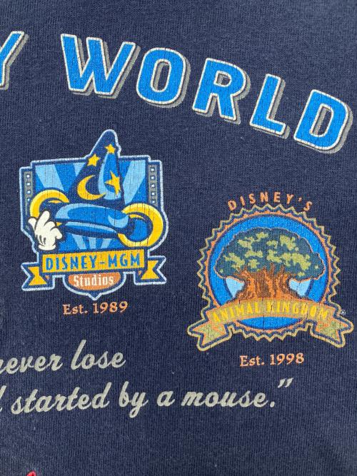 Walt Disney World（ウォルトディズニーワールド）Walt Disney World (ウォルトディズニーワールド) 90sプリントTシャツ ネイビー サイズ:XXLの古着・服飾アイテム