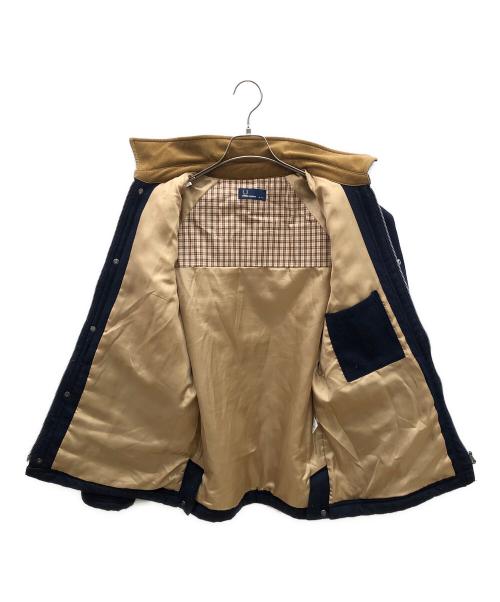 FRED PERRY（フレッドペリー）FRED PERRY (フレッドペリー) キルティングハンティングジャケット ネイビー×ブラウン サイズ:Mの古着・服飾アイテム