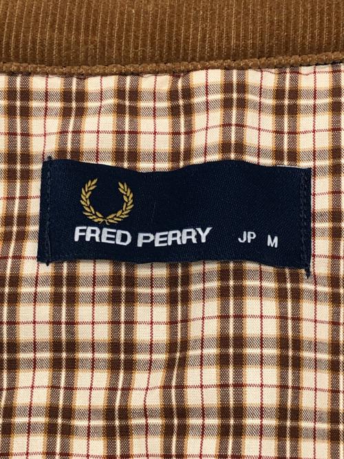 FRED PERRY（フレッドペリー）FRED PERRY (フレッドペリー) キルティングハンティングジャケット ネイビー×ブラウン サイズ:Mの古着・服飾アイテム