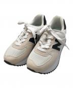 NEW BALANCEニューバランス）の古着「厚底スニーカー　NEW BALANCE（ニューバランス）WL574ZAH」｜アイボリー