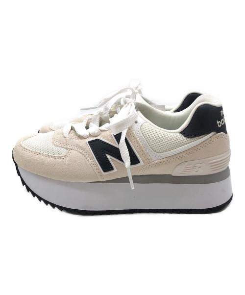NEW BALANCE（ニューバランス）NEW BALANCE (ニューバランス) 厚底スニーカー　NEW BALANCE（ニューバランス）WL574ZAH アイボリー サイズ:23.0 未使用品の古着・服飾アイテム