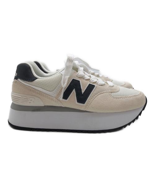 NEW BALANCE（ニューバランス）NEW BALANCE (ニューバランス) 厚底スニーカー　NEW BALANCE（ニューバランス）WL574ZAH アイボリー サイズ:23.0 未使用品の古着・服飾アイテム