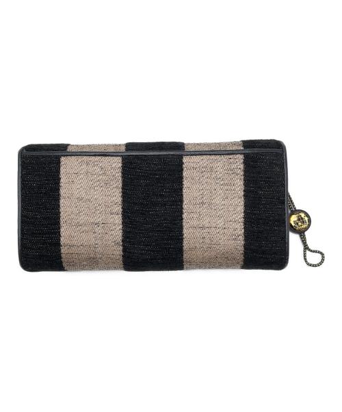 Think Bee!（シンクビー!）Think Bee! (シンクビー!) 長財布 ブラック×ベージュの古着・服飾アイテム