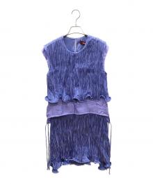 Sies Marjan（シエス マルジャン）の古着「ノースリーブ・キャミソールワンピース」｜パープル