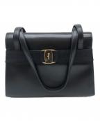 Salvatore Ferragamoサルヴァトーレ フェラガモ）の古着「ハンドバッグ　ヴァラリボン」｜ブラック