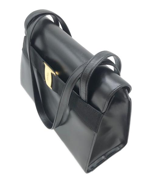 Salvatore Ferragamo（サルヴァトーレ フェラガモ）Salvatore Ferragamo (サルヴァトーレ フェラガモ) ハンドバッグ　ヴァラリボン ブラックの古着・服飾アイテム