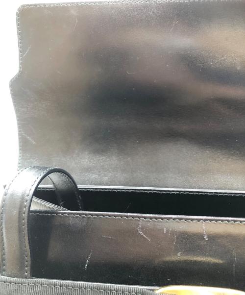 Salvatore Ferragamo（サルヴァトーレ フェラガモ）Salvatore Ferragamo (サルヴァトーレ フェラガモ) ハンドバッグ　ヴァラリボン ブラックの古着・服飾アイテム