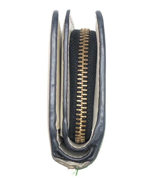 MARC JACOBS（マークジェイコブズ）MARC JACOBS (マークジェイコブス) 2つ折り財布 ベージュ×グリーンの古着・服飾アイテム