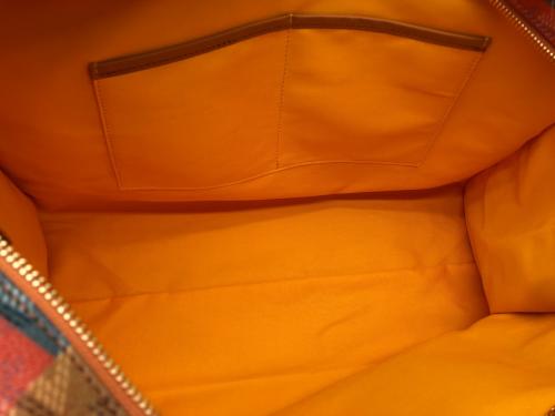 Resurrection（レザレクション）Resurrection (レザレクション) ラニウススクエアビッグ ブラウン×グリーンの古着・服飾アイテム