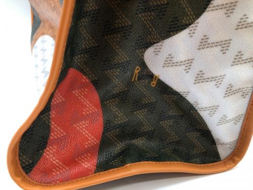 Resurrection（レザレクション）Resurrection (レザレクション) ラニウススクエアビッグ ブラウン×グリーンの古着・服飾アイテム