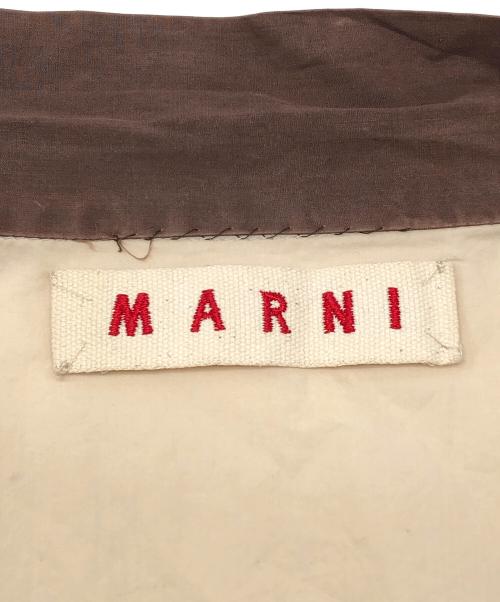 MARNI（マルニ）MARNI (マルニ) ノースリーブブラウス アイボリー×ブラウン サイズ:40の古着・服飾アイテム