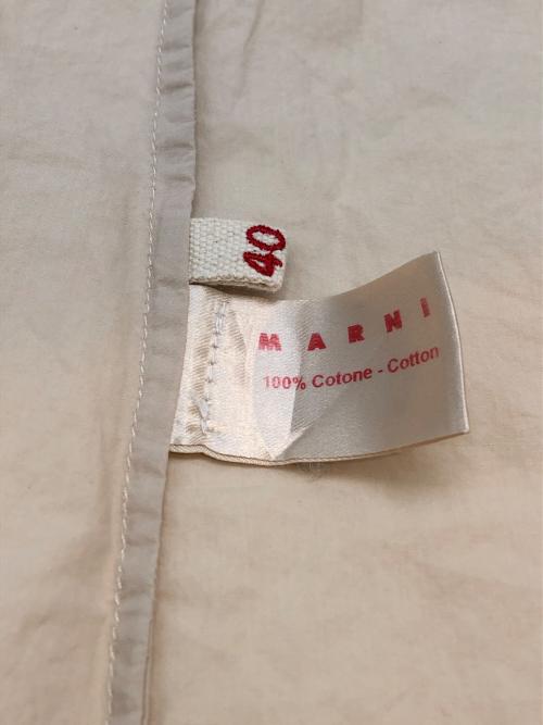 MARNI（マルニ）MARNI (マルニ) ノースリーブブラウス アイボリー×ブラウン サイズ:40の古着・服飾アイテム