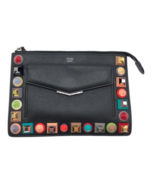 FENDI（フェンディ）FENDI (フェンディ) ショルダーバッグ　マルチスタッズ　トゥージュール ブラック×マルチカラーの古着・服飾アイテム