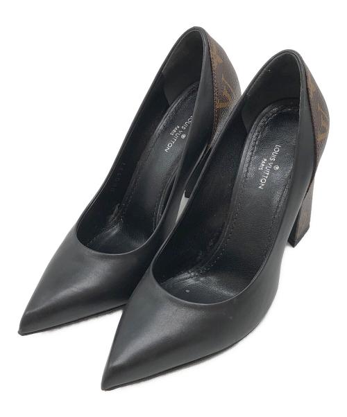 LOUIS VUITTON（ルイ ヴィトン）LOUIS VUITTON (ルイ ヴィトン) パンプス　モノグラム・リバース　マッチメイクライン ブラック×ブラウン サイズ:35の古着・服飾アイテム