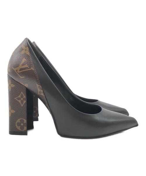 LOUIS VUITTON（ルイ ヴィトン）LOUIS VUITTON (ルイ ヴィトン) パンプス　モノグラム・リバース　マッチメイクライン ブラック×ブラウン サイズ:35の古着・服飾アイテム