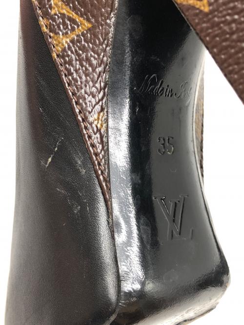 LOUIS VUITTON（ルイ ヴィトン）LOUIS VUITTON (ルイ ヴィトン) パンプス　モノグラム・リバース　マッチメイクライン ブラック×ブラウン サイズ:35の古着・服飾アイテム