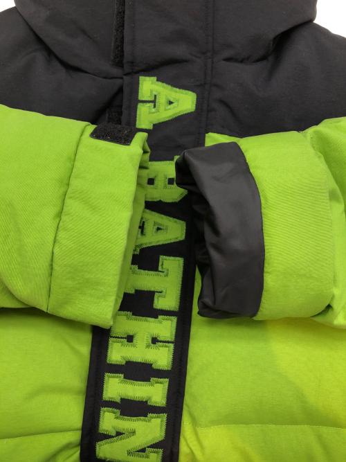 A BATHING APE（ア ベイシング エイプ）A BATHING APE (ア ベイシング エイプ) ダウンジャケット グリーン×ブラック サイズ:Lの古着・服飾アイテム