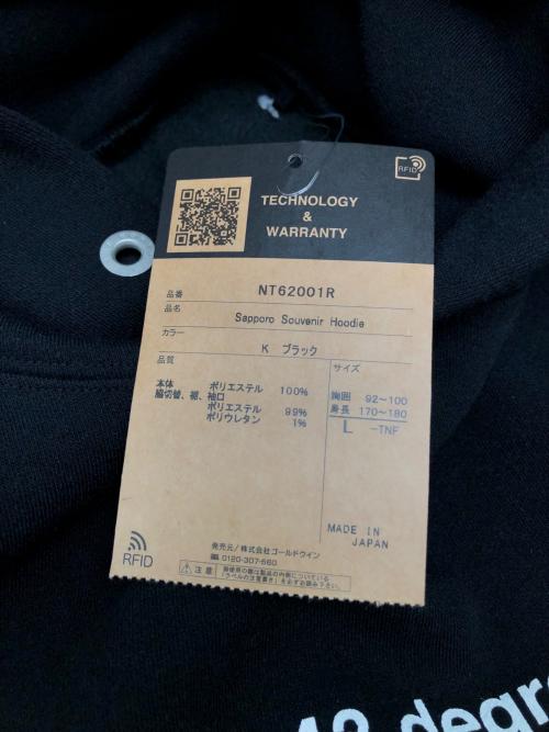 THE NORTH FACE（ザ ノース フェイス）THE NORTH FACE (ザ ノース フェイス) プルオーバーパーカー 札幌限定 Sapporo Souvenir Hoodie ブラック サイズ:L 未使用品の古着・服飾アイテム