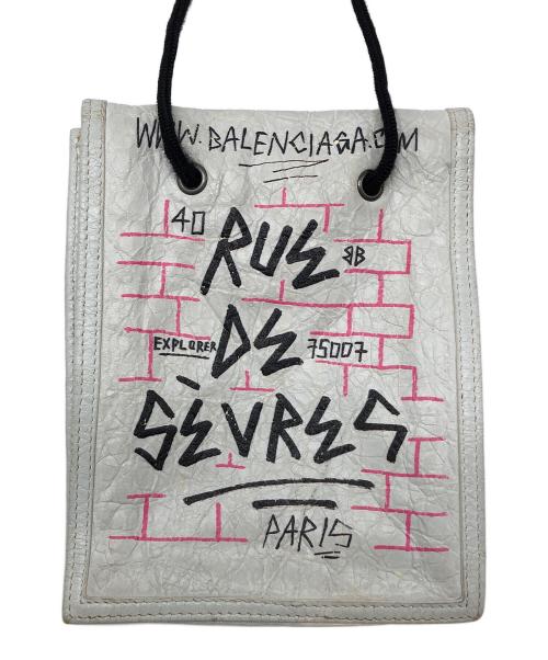 BALENCIAGA（バレンシアガ）BALENCIAGA (バレンシアガ) ショルダーバッグ ホワイトの古着・服飾アイテム