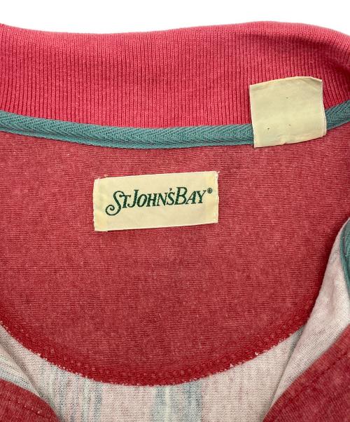 ST JOHN'S BAY（セントジョンズベイ）ST JOHN'S BAY (セントジョンズベイ) 90sポロシャツ レッド×グリーン サイズ:Lの古着・服飾アイテム