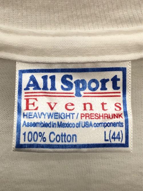 ALL SPORT（オールスポーツ）ALL SPORT (オールスポーツ) 90sプリントTシャツ TEXAS 古着 ホワイト サイズ:Lの古着・服飾アイテム