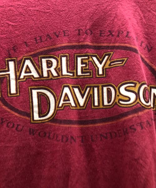 HARLEY-DAVIDSON（ハーレーダビッドソン）HARLEY-DAVIDSON (ハーレーダビッドソン) Hanes (ヘインズ) 00sプリントTシャツ レッド サイズ:XLの古着・服飾アイテム