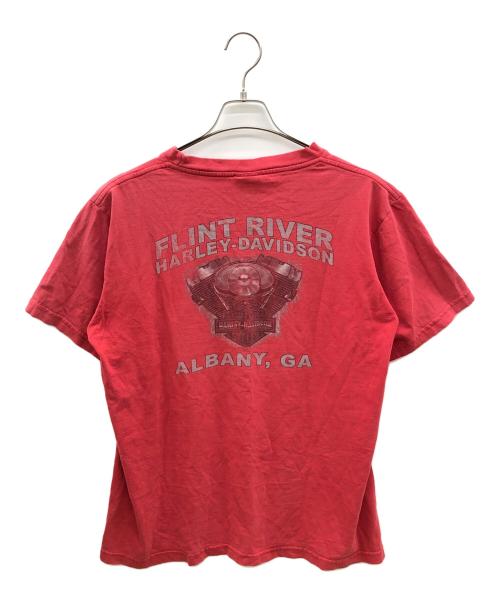 HARLEY-DAVIDSON（ハーレーダビッドソン）HARLEY-DAVIDSON (ハーレーダビッドソン) HOLOUBEK (ホロウベック) 00sプリントTシャツ レッド サイズ:Lの古着・服飾アイテム