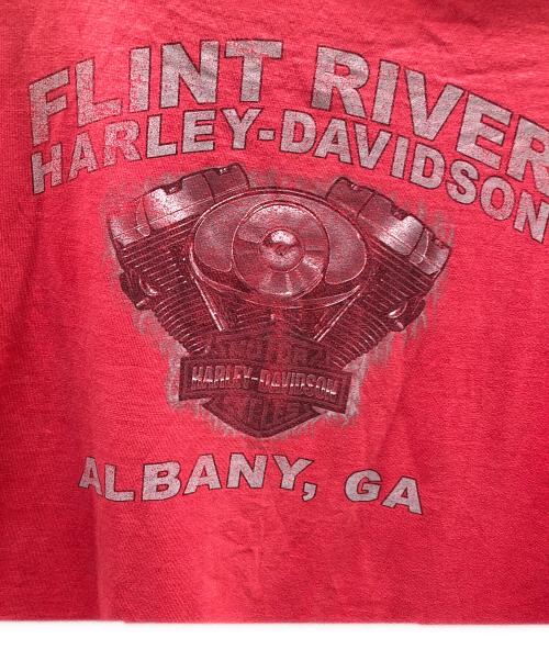 HARLEY-DAVIDSON（ハーレーダビッドソン）HARLEY-DAVIDSON (ハーレーダビッドソン) HOLOUBEK (ホロウベック) 00sプリントTシャツ レッド サイズ:Lの古着・服飾アイテム