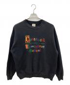 LEEリー）の古着「90s刺繍クルーネックスウェット heavyweight 古着」｜ブラック