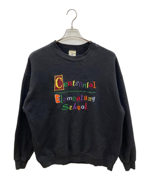 LEE（リー）LEE (リー) 90s刺繍クルーネックスウェット heavyweight 古着 ブラック サイズ:XLの古着・服飾アイテム