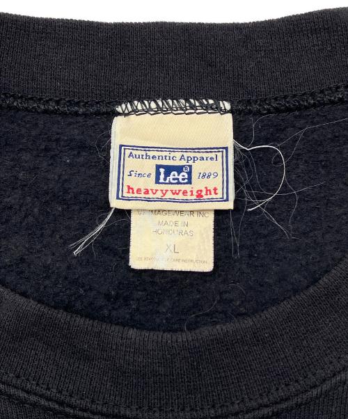 LEE（リー）LEE (リー) 90s刺繍クルーネックスウェット heavyweight 古着 ブラック サイズ:XLの古着・服飾アイテム