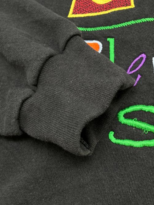 LEE（リー）LEE (リー) 90s刺繍クルーネックスウェット heavyweight 古着 ブラック サイズ:XLの古着・服飾アイテム
