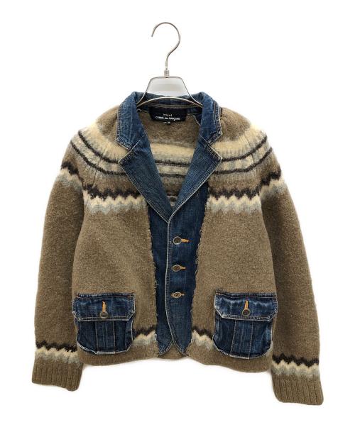 tricot COMME des GARCONS（トリココムデギャルソン）tricot COMME des GARCONS (トリココムデギャルソン) ジャケット インディゴ×ブラウン サイズ:Ｍの古着・服飾アイテム