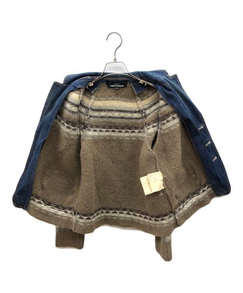 tricot COMME des GARCONS（トリココムデギャルソン）tricot COMME des GARCONS (トリココムデギャルソン) ジャケット インディゴ×ブラウン サイズ:Ｍの古着・服飾アイテム