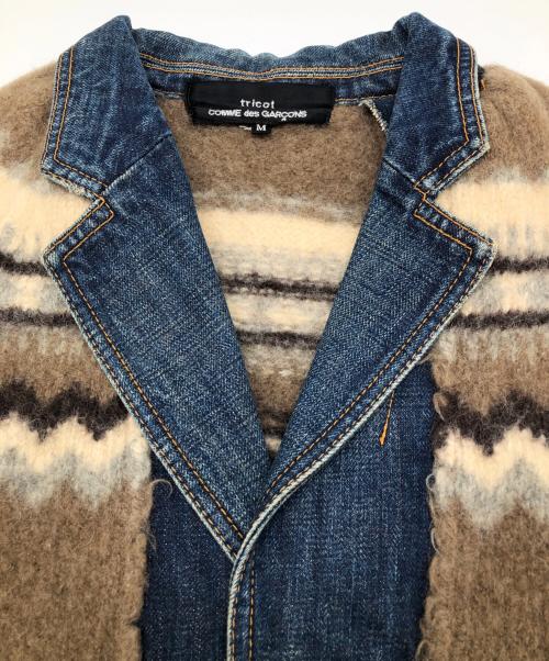 tricot COMME des GARCONS（トリココムデギャルソン）tricot COMME des GARCONS (トリココムデギャルソン) ジャケット インディゴ×ブラウン サイズ:Ｍの古着・服飾アイテム