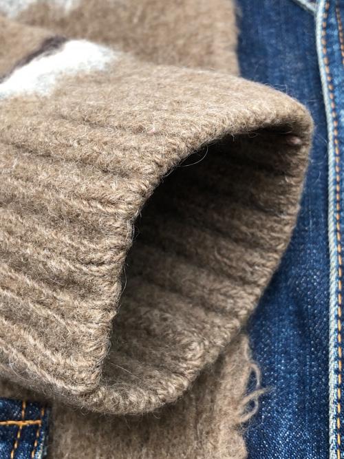 tricot COMME des GARCONS（トリココムデギャルソン）tricot COMME des GARCONS (トリココムデギャルソン) ジャケット インディゴ×ブラウン サイズ:Ｍの古着・服飾アイテム