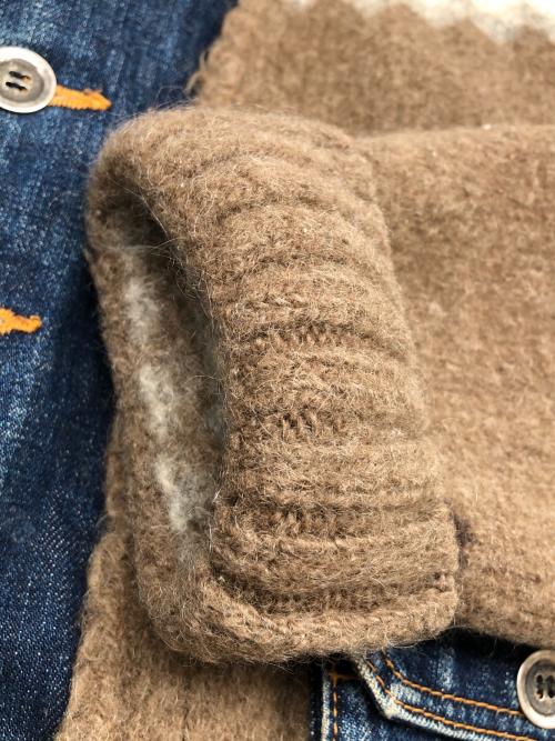 tricot COMME des GARCONS（トリココムデギャルソン）tricot COMME des GARCONS (トリココムデギャルソン) ジャケット インディゴ×ブラウン サイズ:Ｍの古着・服飾アイテム